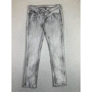Levi's Jeans Womens 30x32 Gray Low Rise Skinny Demi Curve Stretch Acid Wash